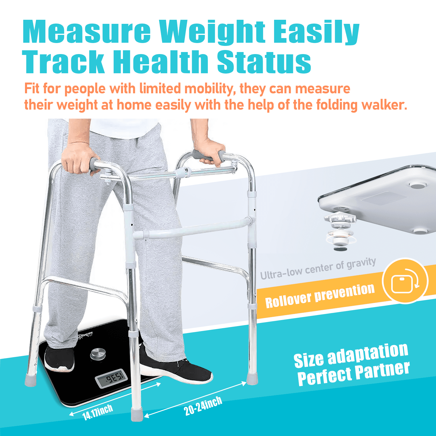 Urby Extra Wide Scale for Body Weight, Talla Extra Balanzas para Pesar  Personas, Plus Size Scale with Easy to Read External Display. Gift for  Seniors