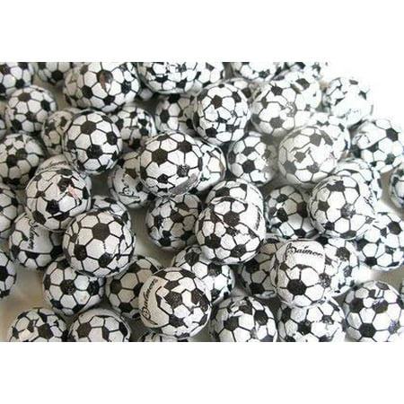 Lucky Chocolate - Chocolate Soccer Balls Foil Covered - 3LB Bulk Chocolate (Approx. 225 pieces)