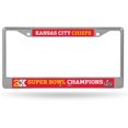 thumbnail image 1 of NFL Kansas City Chiefs Standard Chrome License Plate Frame, 1 of 1