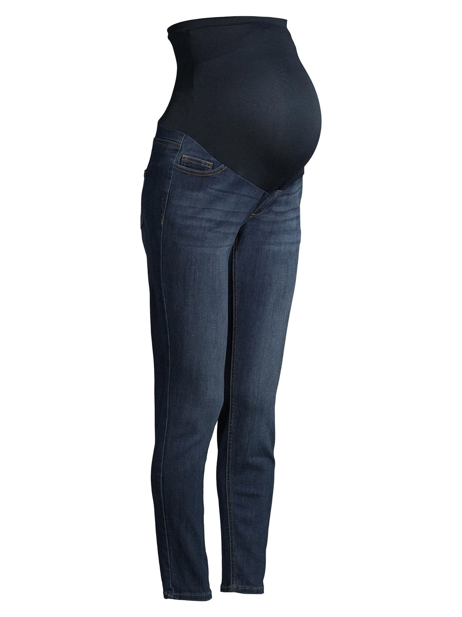 Time and Tru Women’s Maternity Skinny Jeans with Full Panel and 5 Pockets