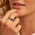 thumbnail image 4 of Black 3D Flower Rose Ring 925 Sterling Silver Leaf Plant Women Promise Ring Jewelry Mother Birthday Christmas Valentine's Day Gift for Her, 4 of 10