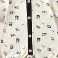 thumbnail image 4 of 3-6 Months Infant Print Rompers,Cute Cartoon Long Sleeve Baby Jumpsuit,Soft Warm Fall Winter Unisex Onesie for Newborn Infant Boys Girls 3 6 9 12 18 Months,Black, 4 of 4