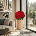 thumbnail image 3 of Artificial Topiary for Outdoors- 20” Potted Plant Fake Geraniums Bush-UV Resistant Artificial Outdoor Plant for Front Porch, Garden, Yard, Patio Decor（Red）, 3 of 5
