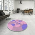 thumbnail image 3 of Ahgly Company Indoor Square Patterned Pastel Purple Pink Area Rugs, 6' Square, 3 of 6