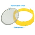 thumbnail image 4 of Uxcell Sprouting Lids, 2 Pcs 86mm Strainer Lids with Stainless Steel Screen, Yellow, 4 of 5