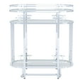 thumbnail image 3 of Furniture of America Noehmi Contemporary Metal 3-Tier Serving Cart in Chrome, 3 of 5