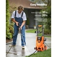 thumbnail image 3 of VEVOR Electric Pressure Washer Max 4200 PSI 2.8 GPM with Nozzles & Foam Cannon, 3 of 9
