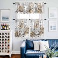 thumbnail image 2 of Vintage Owl Kitchen Curtains Sets for Windows 24 Inch Length, Rustic Sping Floral Botanical Postmark Rod Pocket Window Treatments Tier Curtains and Valances Set for Bedroom/Bathroom, 2 of 8