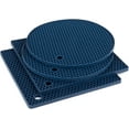 thumbnail image 1 of Hot Pads for Kitchen, Silicone Pot Holders for Hot Pots and Pans, Silicone Mats for Kitchen Countertops, Table, Flexible Easy to Wash and Dry, Navy, 1 of 5