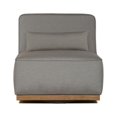 thumbnail image 2 of Sunpan Carbonia 17.25" Modern Fabric Swivel Lounge Chair in Gray, 2 of 7