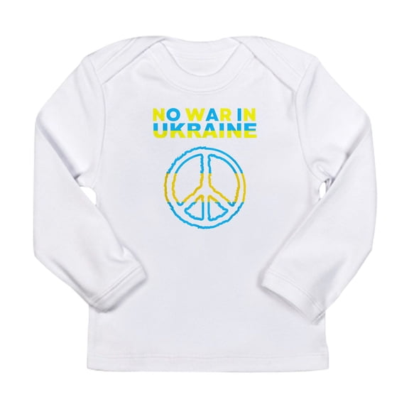 CafePress - No War In Ukraine Support Amer Long Sleeve T Shirt - Long Sleeve Infant T-Shirt