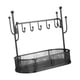 thumbnail image 2 of Expositor de joyas, organizador colgante con ganchos, llavero decorativo con bandeja Negro, 2 of 9