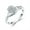 silvery, variant on 925 Sterling Silver Cubic Zirconia Rose Gold Claddagh Heart Promise Rings for Her,Birthstone Rings For Women
