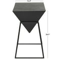 thumbnail image 4 of DecMode 14" x 24" Black Wood Inverted Pyramid Geometric Accent Table with Black Metal Stand, 1-Piece, 4 of 13
