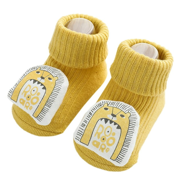 Chaussettes de Sol pour Enfants Printemps Automne Jouet de Dessin Animé 3D Chaussettes pour Bébé avec Distribution de Colle