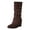 Brown, variant on Ankle Boots for Women Solid Color Suede Internal Elevated Mid Length Boots (Brown, 6.5)