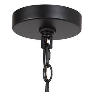 LNC Miyuk 1-Light Matte Black and Seeded Glass Modern Square LED Mini Pendant Light,11"H