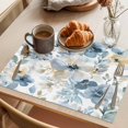 thumbnail image 3 of Spring Flower Placemats Set of 8, Watercolor Blue Yellow Petal Wildflowers Leaf Non-Slip Place Mats Washable Table Mats for Kitchen Dining Table Decorations Indoor/Outdoor, 3 of 9
