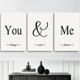 thumbnail image 3 of Black and White Bedroom Art Love Wall Decor You And Me Word Canvas Poster Bedroom Wall Decor Aesthetic Ideal Gift for Girls Bedroom Wall Decor Farmhouse Wall Art for Corridor Wall Decor 12"x16", 3 of 5