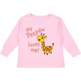 thumbnail image 3 of Inktastic My Peepaw Loves me- cute giraffe Boys or Girls Long Sleeve Toddler T-Shirt, 3 of 5