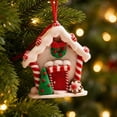 thumbnail image 5 of PONPRNGY 1Pc Gingerbread House Ornaments for Tree, Acrylic Gingerbread Christmas Decor with Rope, Xmas Hanging Ornaments for Tree Holiday Party New Year Home Decorations, 5 of 6
