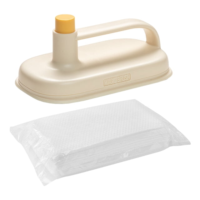 Hiroekza Tampon à Récurer Jetable Non Abrasif pour Taches d'Huile de Cuisine, Graisse de Salle de Bain, Nettoyant Polyvalent Robuste avec Poignée Réutilisable, Sans Odeur, Aucun Savon à Vaisselle Nécessaire, Compact C