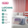 Sterilite 64 Quart Clear Plastic Stackable Storage Bin Totes with White ...