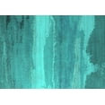thumbnail image 1 of Ahgly Company Machine Washable Indoor Rectangle Oriental Turquoise Blue Industrial Area Rugs, 7' x 10', 1 of 4