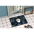 thumbnail image 4 of Carolines Treasures BB5063JMAT 24 x 36 in. Blue Flowers Longhair Creme Dachshund Indoor or Outdoor Mat, 4 of 4