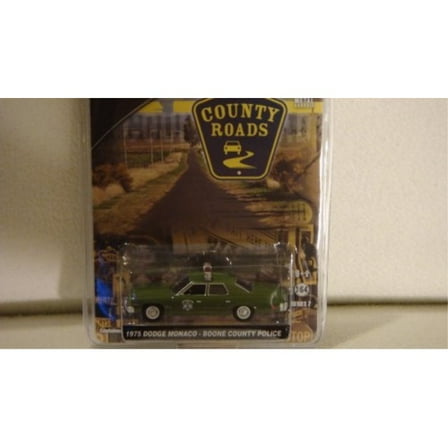GREENLIGHT SE 164 SCALE COUNTY ROADS SERIES 7 GREEN 1975 DODGE MONACO BOONE COUNTY POLICE CAR DIE-CAST