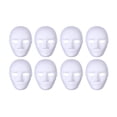 thumbnail image 1 of 8pcs Diy Pintura en blanco Máscara Pulp Mask Mask de graffiti para la máscara de fiesta de la mascarada de vestimenta de cosplay (cara masculina), 1 of 5