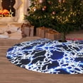 thumbnail image 6 of Yiaed Blue Lightning2 Print Christmas Tree Skirt , Tree SkirtsTree Mat for Christmas Winter Holiday Indoor Decorations-48", 6 of 7