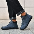 thumbnail image 3 of Mens Chukka Boots Non Slip Casual Leather Shoes Lightweight Ankle Boots Mid Top Loafers Walking Driving Dress Sneakers, 3 of 7