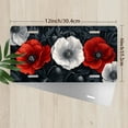 thumbnail image 2 of Red and White Poppy Pattern Front License Plate, Metal License Plate, Funny Standard Plates Personalized Novelty Decorative For Men/Women/Boys/Girls Car 6×12 Inch, 2 of 6