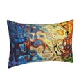 thumbnail image 2 of YFYANG Super Soft Rectangular Plush Cushion Cover (Without Pillow Insert), Abstract Watercolor Art Comfort and Non-Pilling Hidden Zip Bedroom Sofa Pillowcases, 16"x24", 2 of 9