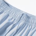 thumbnail image 5 of Shorts for Men Elastic-Waist Drawstring Solid-Color Loose Casual Pocket Short Blue XL, 5 of 5