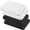 Black & White, variant on Self Draining Soap Dishes, 3 Pcs Silicone Soap Saver, Waterfall Drainer Soap Holder for Bathroom, Extend Soap Life, Keep Soap Bars Dry Clean & Easy Cleaning (White, Gray, Teal)
