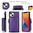 thumbnail image 3 of TECH CIRCLE For iPhone 11 Pro Wallet Case,Card Holder Phone Case for Women, Zipper PU Leather Purse Kickstand Folio Flip Case with Crossbody Strap for Apple iPhone 11 Pro 5.8" 2019,Purple, 3 of 8