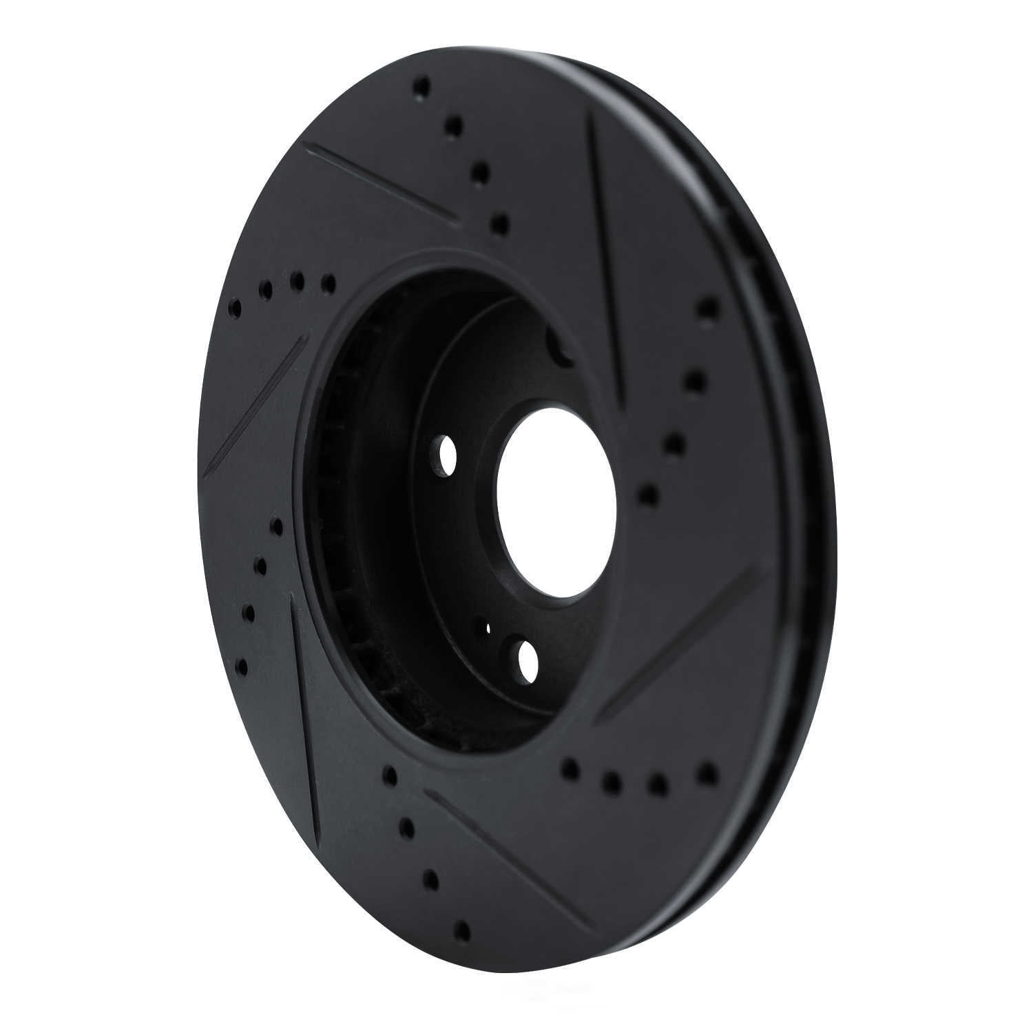 Dynamic Friction Company 633-91003L DFC Brake Rotor - Drilled And Slotted - Black