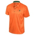 thumbnail image 2 of Men's Colosseum  Orange Miami Hurricanes Football Print Polo, 2 of 3
