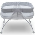 thumbnail image 6 of Little Folks Twin EZ Fold Ultra Compact Double Bassinet by Delta Children, Aqua Geo, 6 of 9