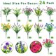 thumbnail image 2 of Flores artificiales Ouddy Decor para exteriores con 24 paquetes, 2 of 6