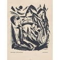 thumbnail image 3 of Josef Eberz 15x18 Black Modern Framed Museum Art Print Titled - River Landscape (1917), 3 of 5
