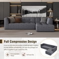 thumbnail image 4 of Williamspace 110.2"x72.8" Modular Sectional Sofa Couch Modern L Shaped Sponge Sofa Minimalist Upholstered Sofa Bed Comfy Couch for Living Room, Free Combination, Dark Grey, 4 of 7