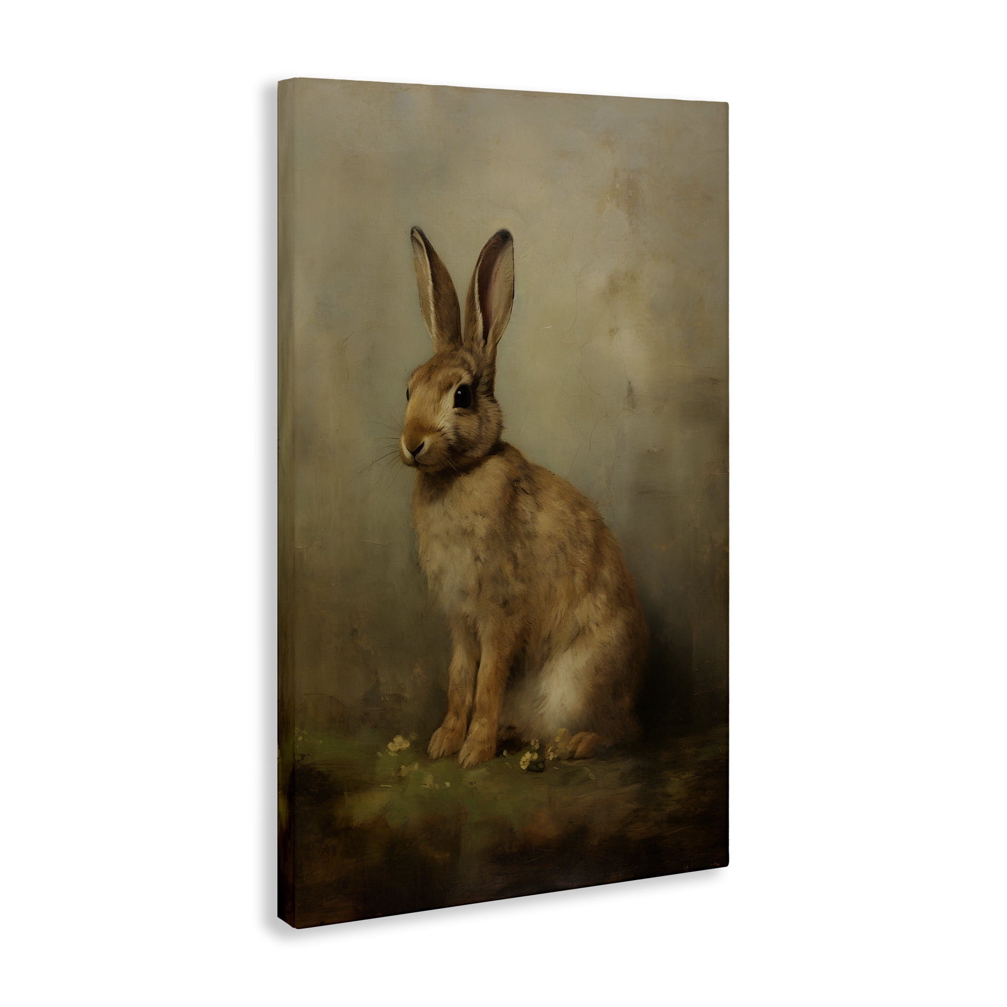 Stupell Industries Brown Bunny Portrait Animals & Insects Painting Gallery Wrapped Canvas Art Print Wall Art, 30 x 45