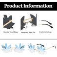 thumbnail image 4 of shiyou-Maple Leaf Shape Sunglasses Women Men - Rimless Funky Glasses Rave Festival Party Halloween Christmas Accessories, 4 of 4