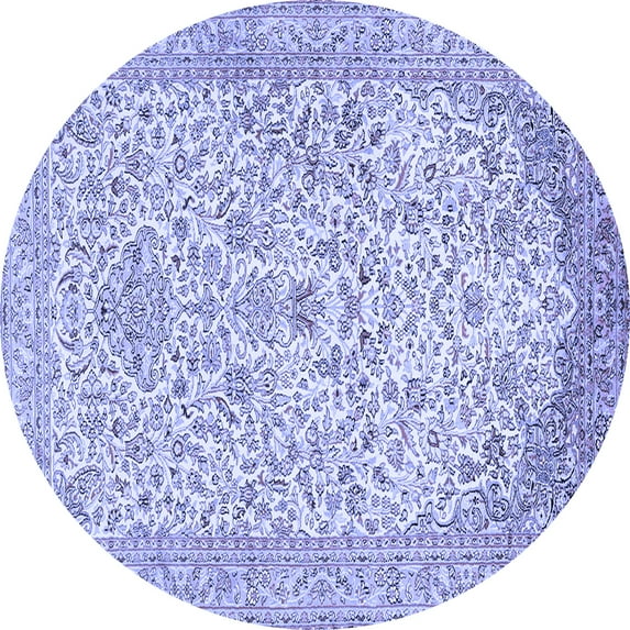 Ahgly Company Indoor Round Persian Blue Traditional Area Rugs, 3' Round