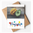 thumbnail image 1 of Tropical Fruit Avocado Picture Wedding Cards Congratulations Greeting Envelopes, 1 of 3