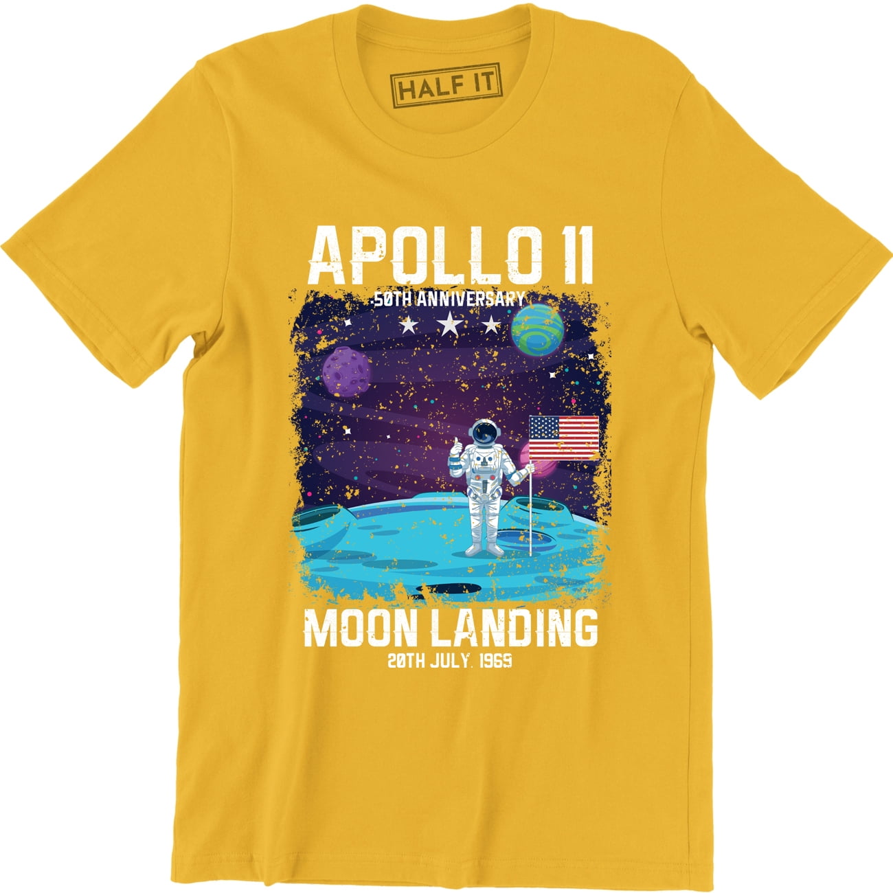 Moon Landing T Shirt Nasa Apollo 11 50th Anniversary 1969-2019 Gift Kids Tee Top 