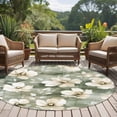 thumbnail image 4 of Round Rugs 6Ft, Sage Green Spring Floral Round Area Rug Washable Indoor Throw Carpet, Watercolor Summer Flower Soft Non Slip Circle Rug for Office Cabinet Home Decor Aesthetic, 4 of 8